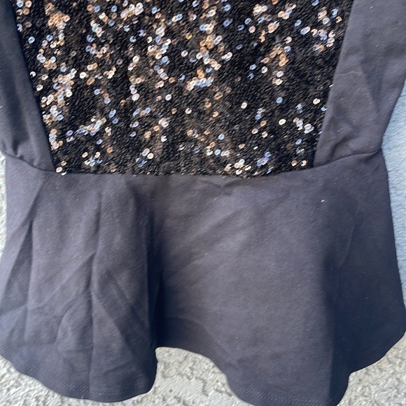 Bebe sequin & mesh sweetheart peplum tank - Picture 4 of 5